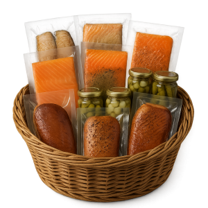 Panier Découverte – Truites, Saumons, Magrets & Pickles